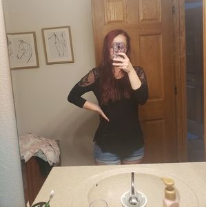 Black top with lace